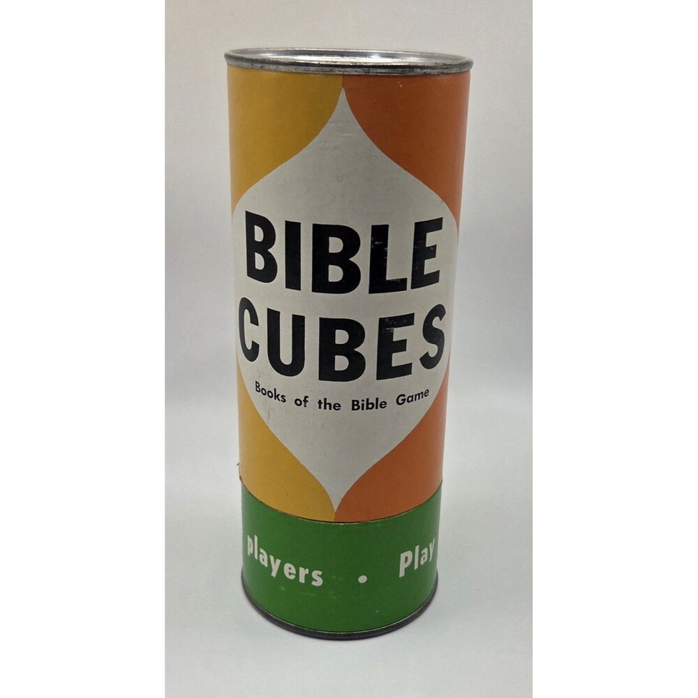 VTG 1963 Bible Cubes: Books of the Bible Game w/ Instructions Complete